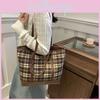 Stylish Large Capacity Tote Bag For Women With Trendy Plaid Design And Versatile Carry Options