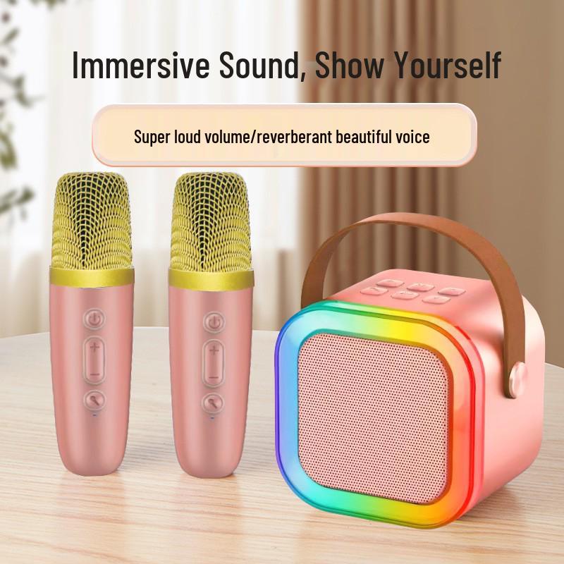 Portable K12 Bluetooth Speaker & Microphone for Outdoor Live Streaming and Home Karaoke