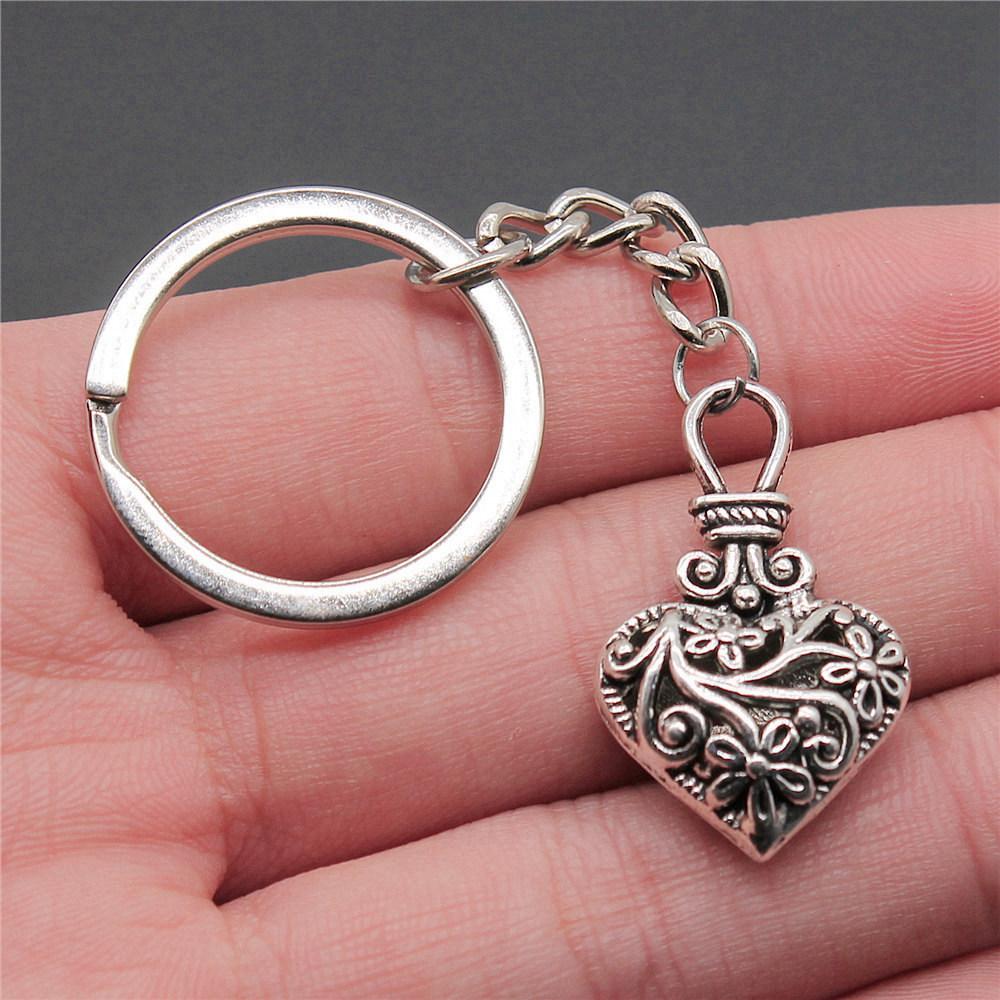 28mm Key Ring Couple Heart Love Minimalist Jewelry Components QY016