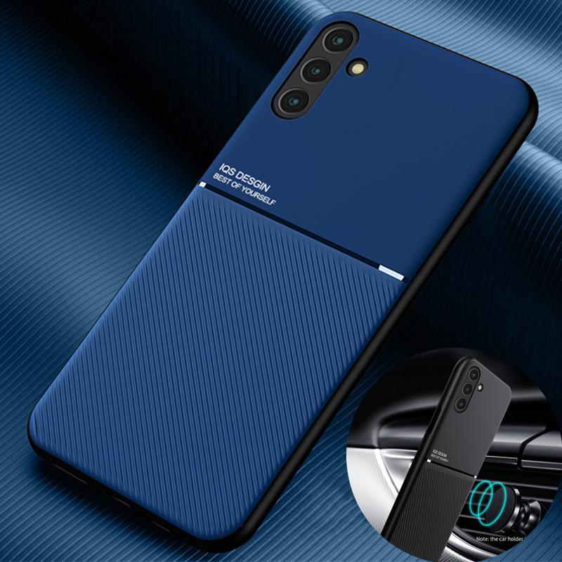 

For Samsung A04S Case Car Magnetic Holder Plate Back Cover for Samsung Galaxy A04S A 04S SM-A047F Soft Leather Armor Phone Cases For Samsung A04S зелений