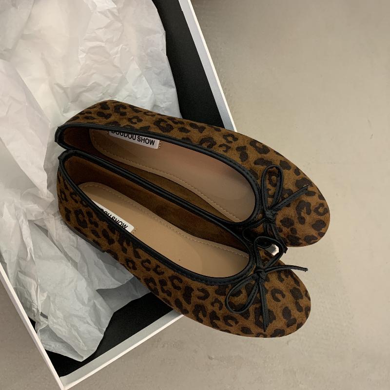 

Bailamos Women Ballet Flats Mixed Color Round Toe Ladies Slip-On Shoes Elegant Flat Heels Butterfly Knot Shallow Flats Female Sh 35