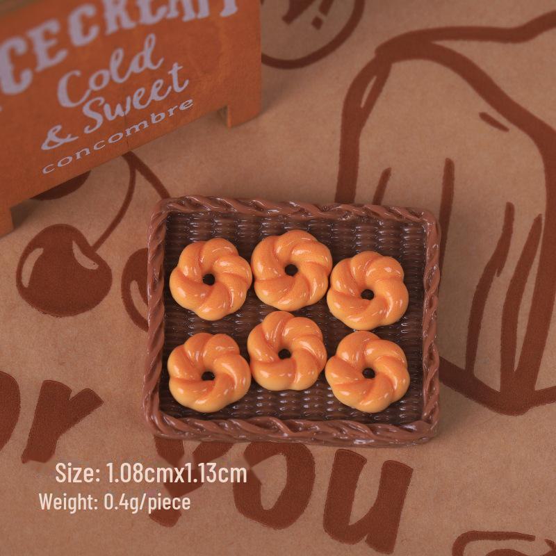 Mini Food Playset: Simulated Bread, Croissant, Toast, Cat Claw Bag, DIY Cream Glue, Hairpin, Nail, and Resin Accessories