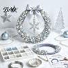Stress Free DIY Crafting Kit Christmas Pearl Wreath Kit, Handmade Beaded Holiday Door Decor, Decoration Wall Hanging Elegant Craft Project for