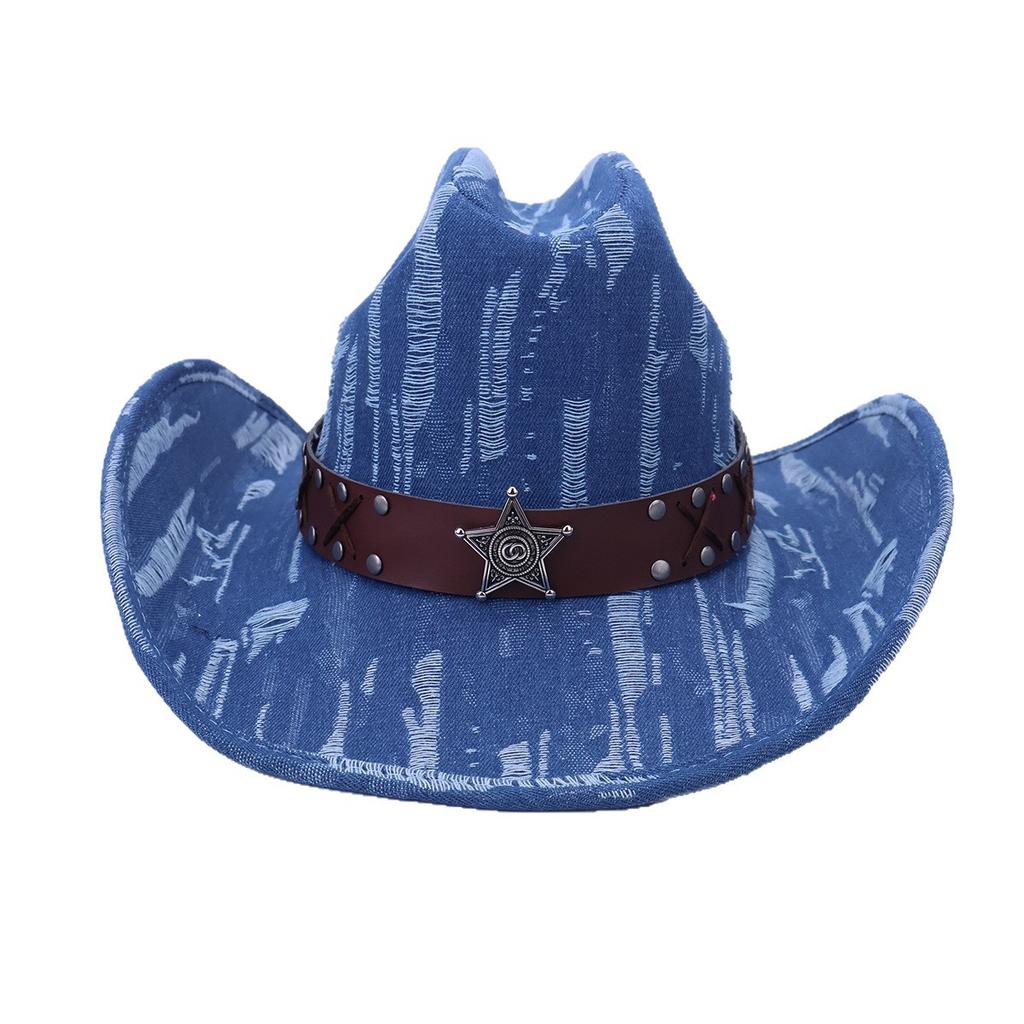 American Retro Western Cowboy Hat Big Brim Ethnic Style Jazz Hat Outdoor Hat Children'S Autumn And Winter Versatile Top Hat