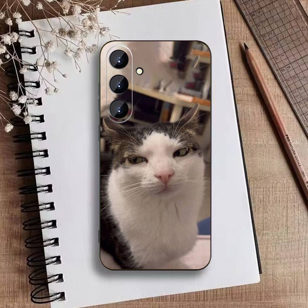 Funny Cute Cat  Phone Case For Samsung Galaxy A73,A21s,A22,A31,A52,A53,A71,A41Soft Black Shell