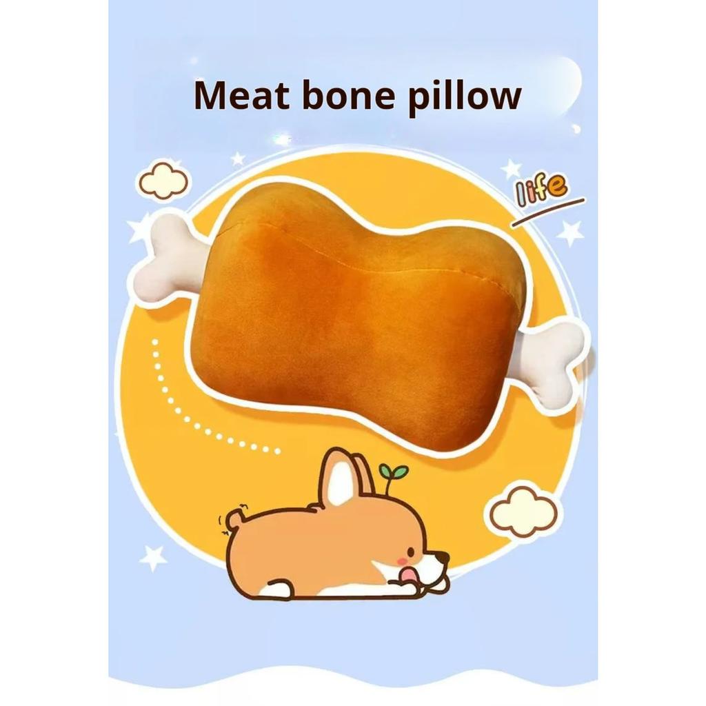 Chicken Leg Bone Pillow Plush Toy Handmade Doll Cartoon Anime Cute Cushion Home Decoration Children's Birthday Gift Toy