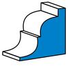 Shaped cutter with bearing, decorative, HM, 39.3 x 15.9 mm, 8 mm shank