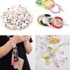 10Pcs 12mm Silicone Beads Letters Golden Black English Alphabet Letter Bead Bpa Free Material for Diy Chew Necklace Teether Toys