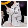 Navava Men Nc127 Line Point Thin Loose Fit Long Sleeve Hoodie Jacket