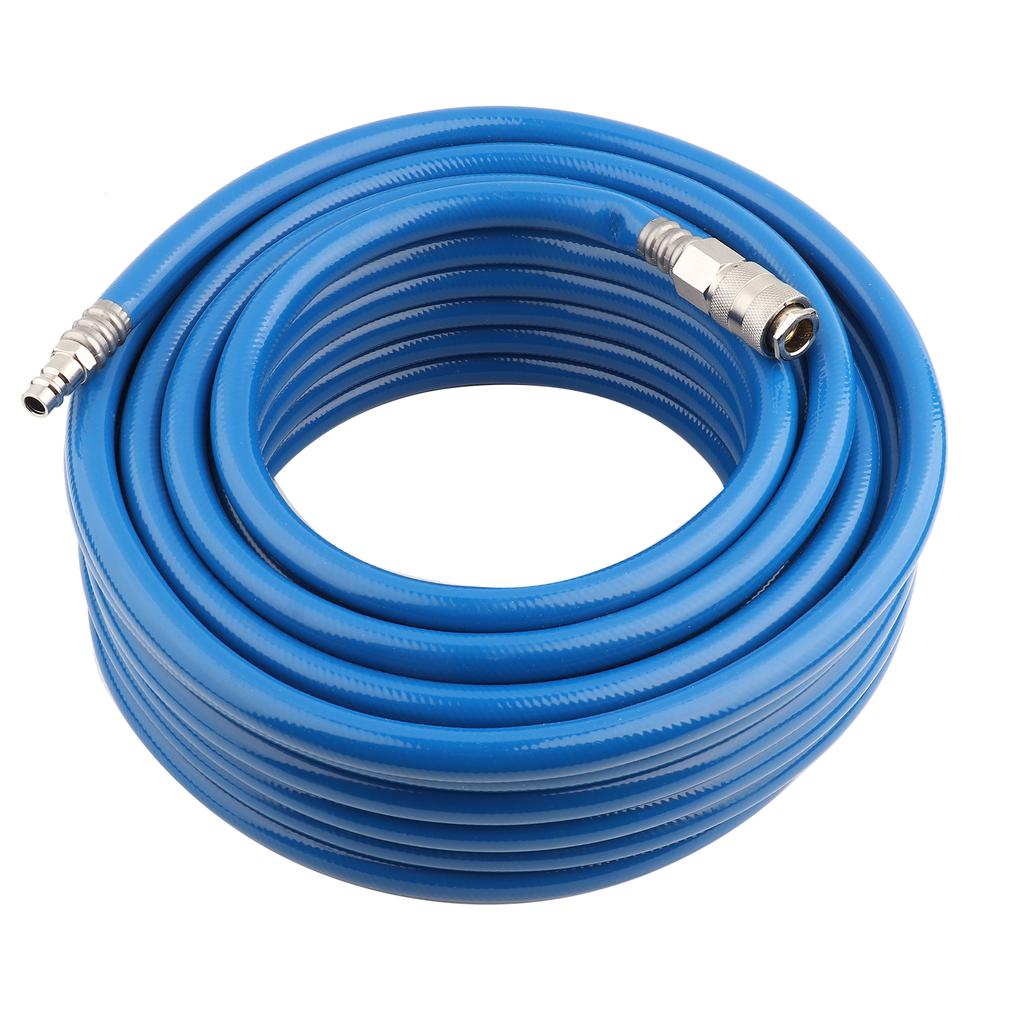 15M Blue Flexible Pneumatic PVC Hose with Quick Connector for Air Compressor