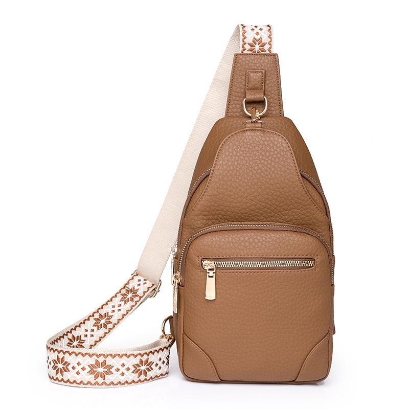 

Жіноча нагрудна сумка ПУ Сумка через плече Вихідна сумка через плече Сумка для мобільного телефону хакі