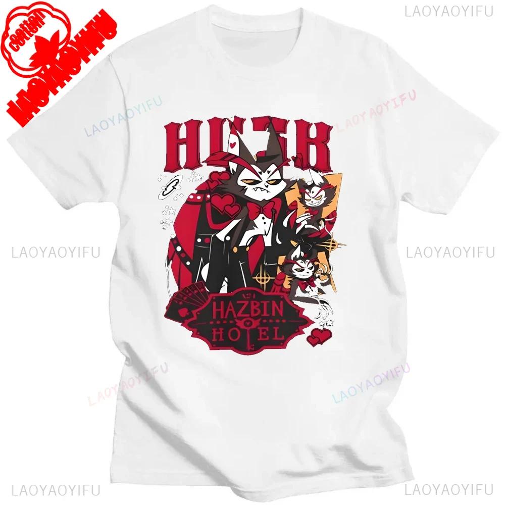 Hazbin Hotel Lucifer 2025 T-Shirt Comfortable Personality High Quality Cotton Tops Two-dimensional Nostalgia Retro Unique