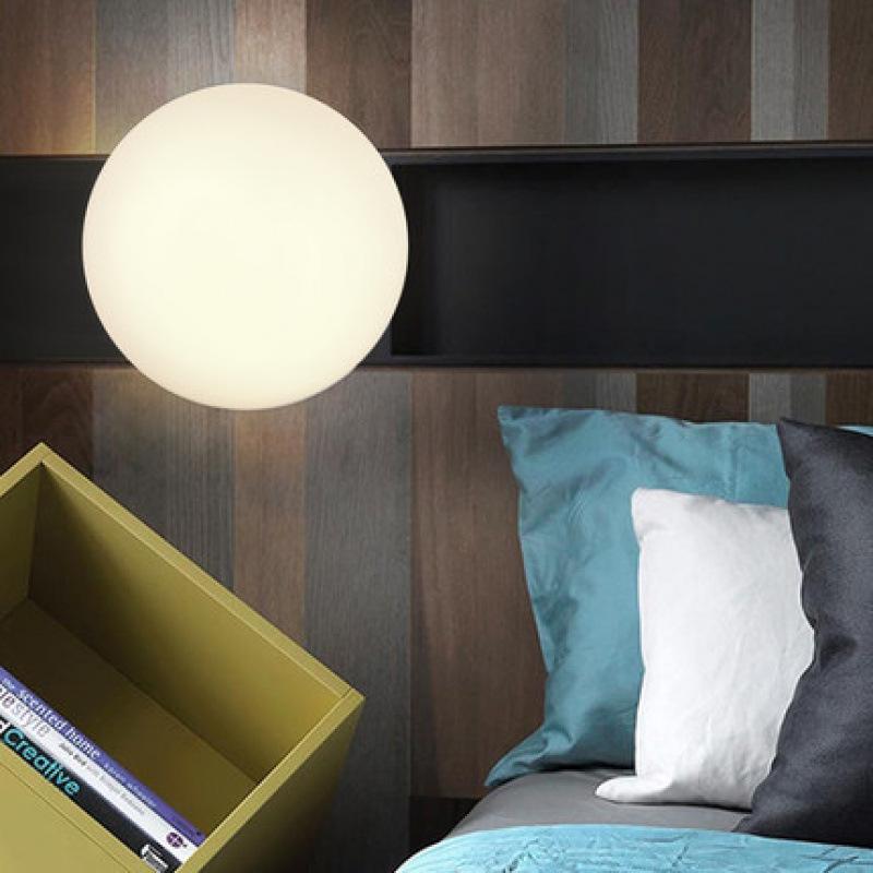 Nordic LED Glass Wall Light Milk White Color Ball Ceiling Light Minimalist Bathroom Corridor Balcony Bedroom Entrance Lighting