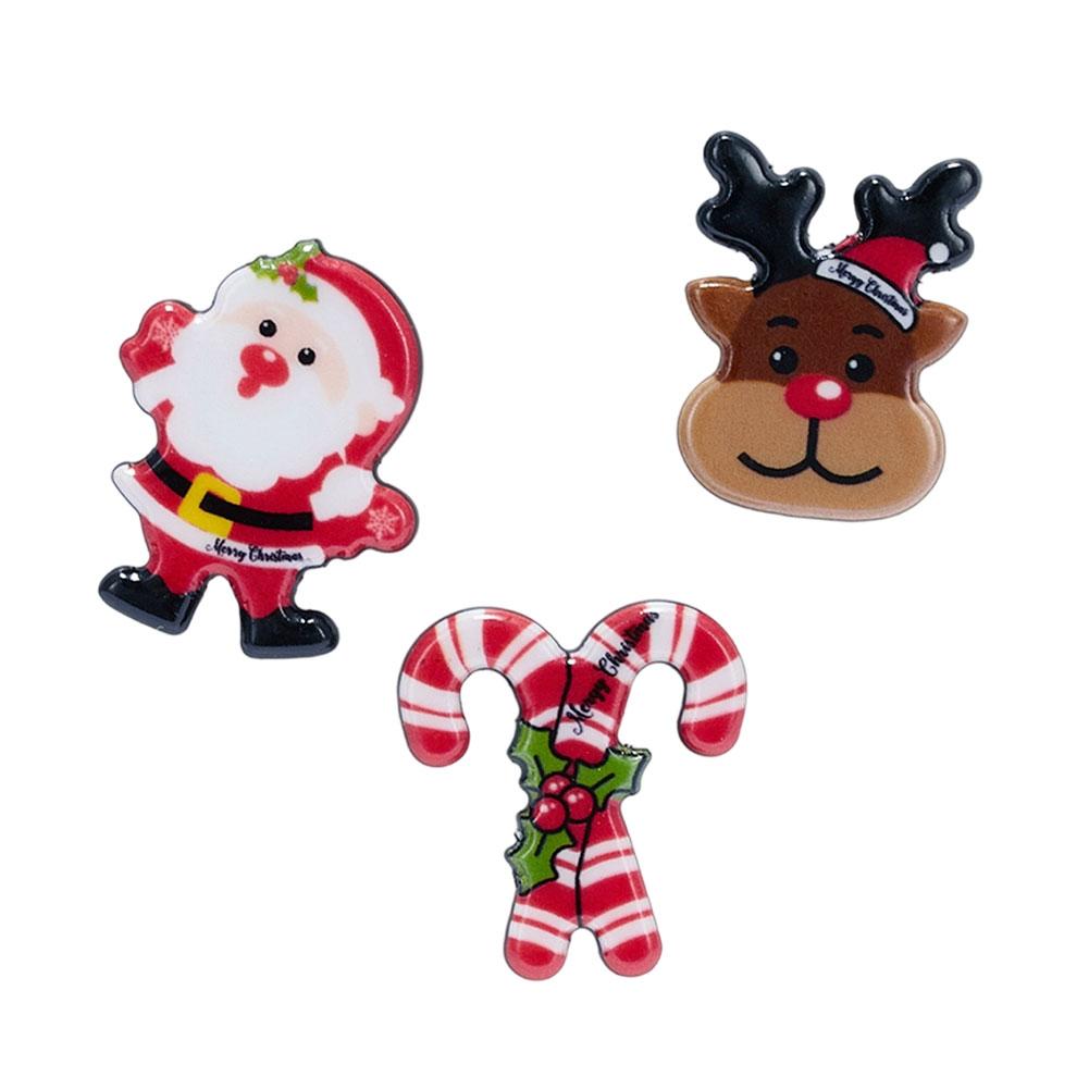 3pcs/set Christmas Tree Elk Snowman Alloy Brooch Fashionable Christmas Corsage Jewelry Accessory Party Festival Gift Set 5
