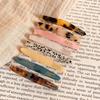 Acetate Hair Side Clip Oval Geometric Bangs Hairpin Women Girls Simple Elegant Duckbill Clip Barrettes Hair Styling Accessories