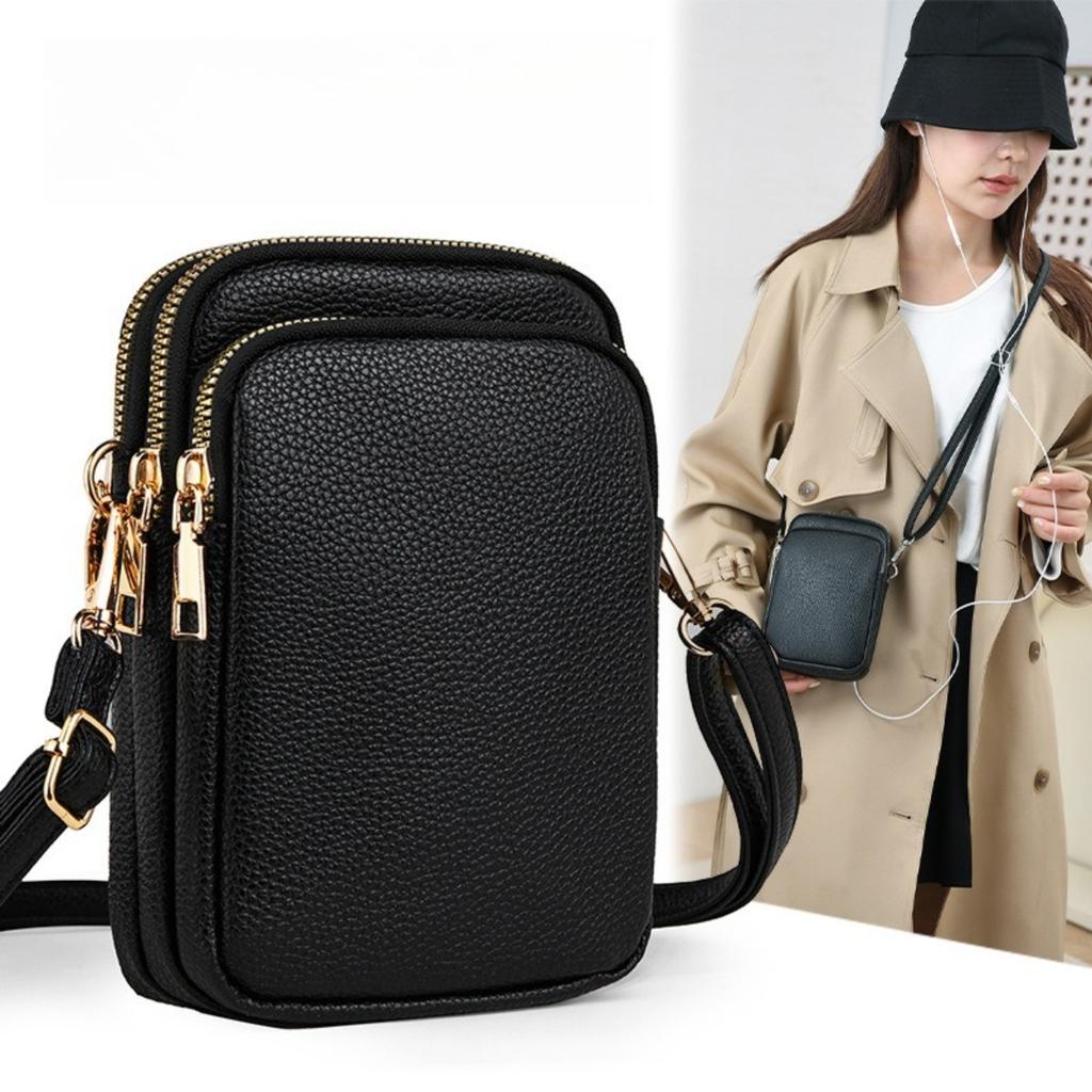 Soft Leather, Mobile Wallet, Women's Phone Bag, Shoulder Bag, Crossbody Bag