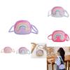 Cute Japanese Style Rainbow Heart Shoulder Bag For Kids With Cartoon Design