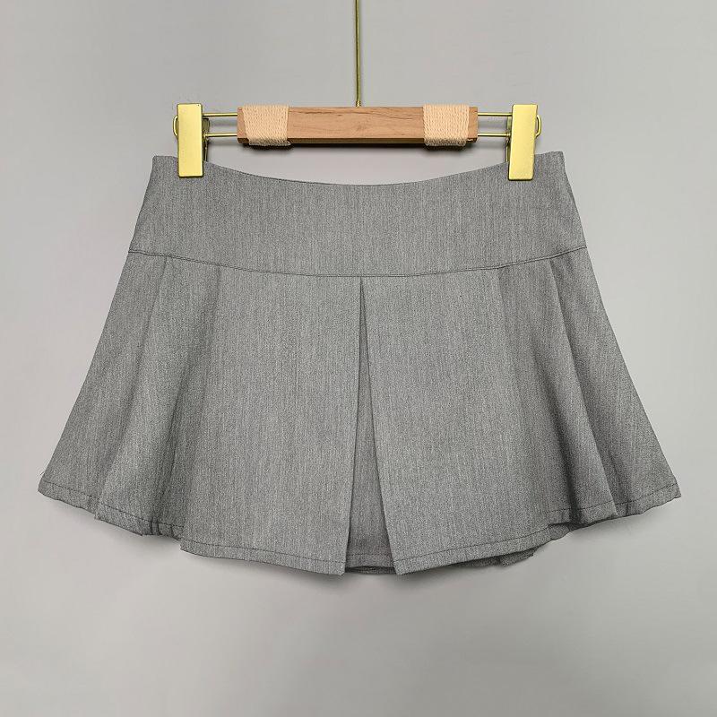 Korea Dongdaemun Slimming High Waist Academy Style A-Line Skirt Pants for Women