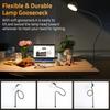 Clamp Lamp, Clip on Lamp, Desk Lamp with Clamp, 10W, 1100 LMS, 3 Color Modes, 10 Brightness Levels, 31 Inches Long Flaxible Gooseneck, Perfect for