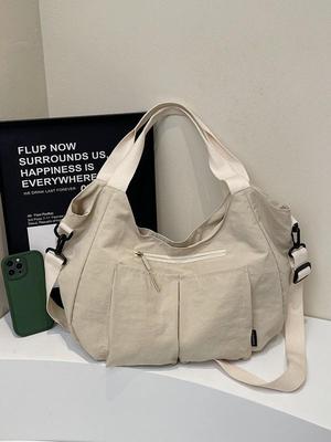 Korean-Style Lightweight Large-Capacity Women's Shoulder Tote and Crossbody Handbag