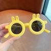 Kids Rabbit Ear Sunglasses UV400 Protection Oval Cute Boys Girls Baby Sun Glasses Outdoor UV Eyewear Goggles