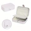 Portable Jewelry Box Jewelry Organizer Display Travel Jewelry Case Boxes Button Leather Storage