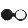 Mini Folding Mirror Hair Brush Home Travel Portable Round Pocket Cushion Hair Brush for Straight Curly Hair
