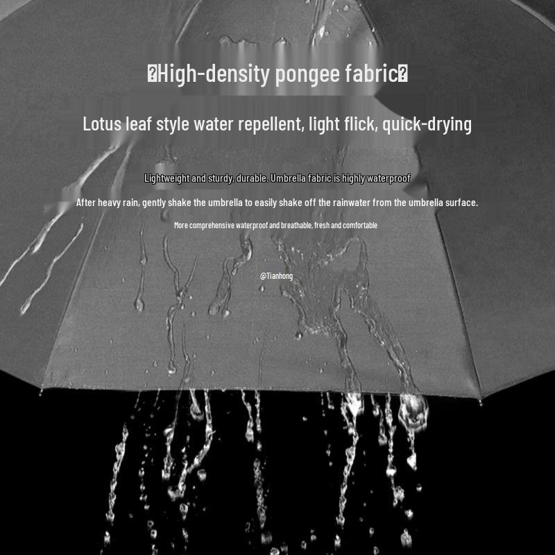 Stort Trefaldigt Paraply för Män & Kvinnor: Robust, Dubbelanvändning för Sol & Regn, Anti-Stormdesign