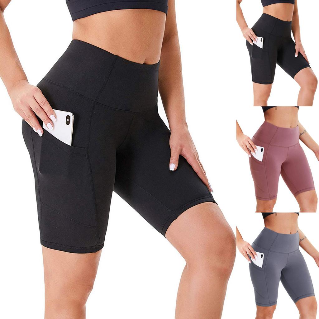 Ladies High-waist Hip Stretch Underpants Running Fitness Yoga Shorts