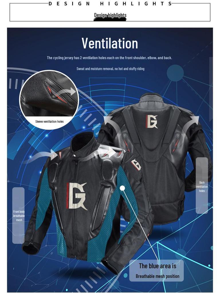 GhostRacing Motorcycle Hump Rally and Off-road Anti-fall Suit