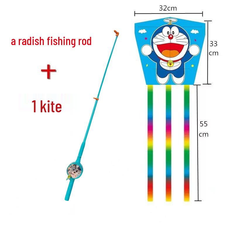 Weifang Traditional Handmade Fishing Rod Kite: Easy-to-Fly Outdoor Parent-Child Fun Kite for Adults & Children