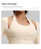 Seamless Cross-Neck Yoga Top, Bra-Free, Two-Piece Look, Tight-Fit Sportswear for Women