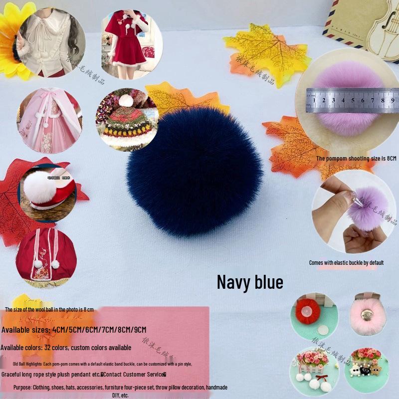 Imitation Rabbit Fur Pom-Poms: 4cm, 6cm, 7cm DIY Plush Balls for Jewelry, Clothing, Hats, Shoes, Bags, and Trims