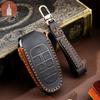 Leather Car Key Case Cover Fob Accessories For Hyundai Tucson Solaris Sonata Hybrid Nexo Nx4 Grand Santa Fe Keychain Holder Bag