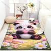 Multiple Sizes Cute Panda Flowers Carpet for Living Room Bedroom Sofa Home Decor Rus Non-slip Floor Mat Luxury Gift