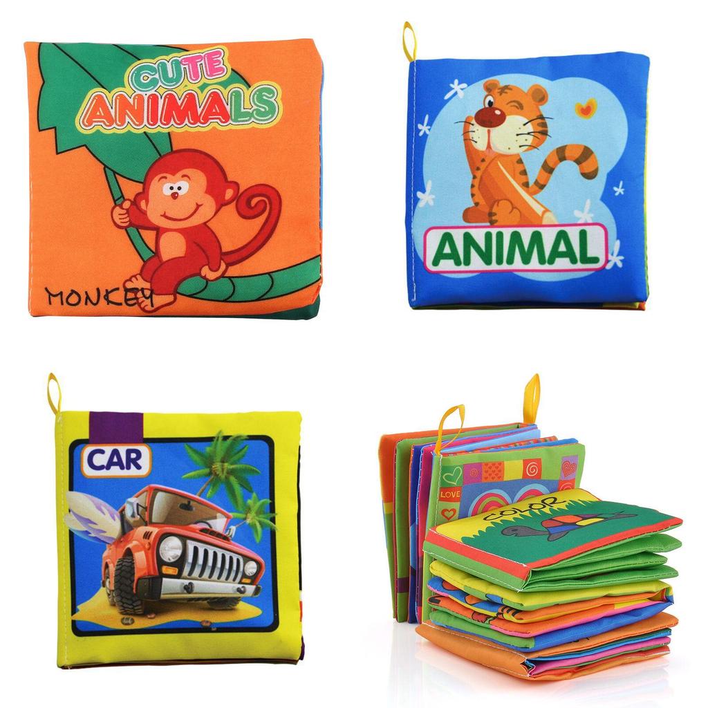 Lebhaftes Intelligenzentwicklungstuchbett Erkennen Buch Lernspielzeug für Babys