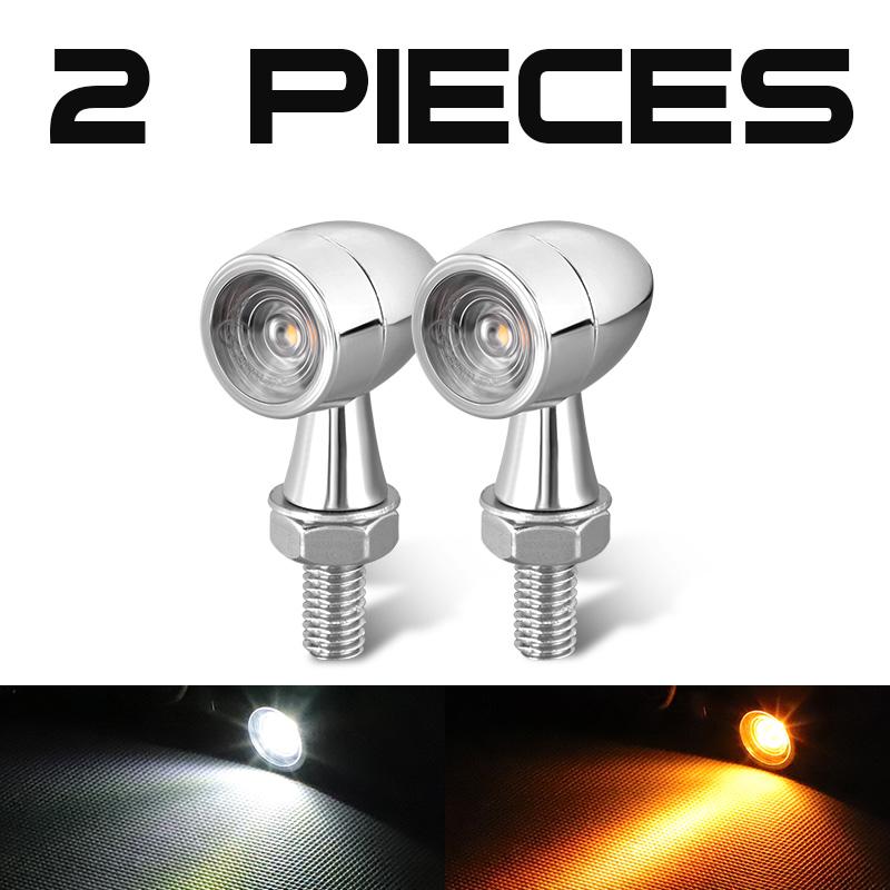 

Хромированные мотоциклетные светодиодные указатели поворота, ДХО, мигалка-пуля, индикатор, светодиодный стоп-сигнал 12 В для Honda Suzuki Kawasaki