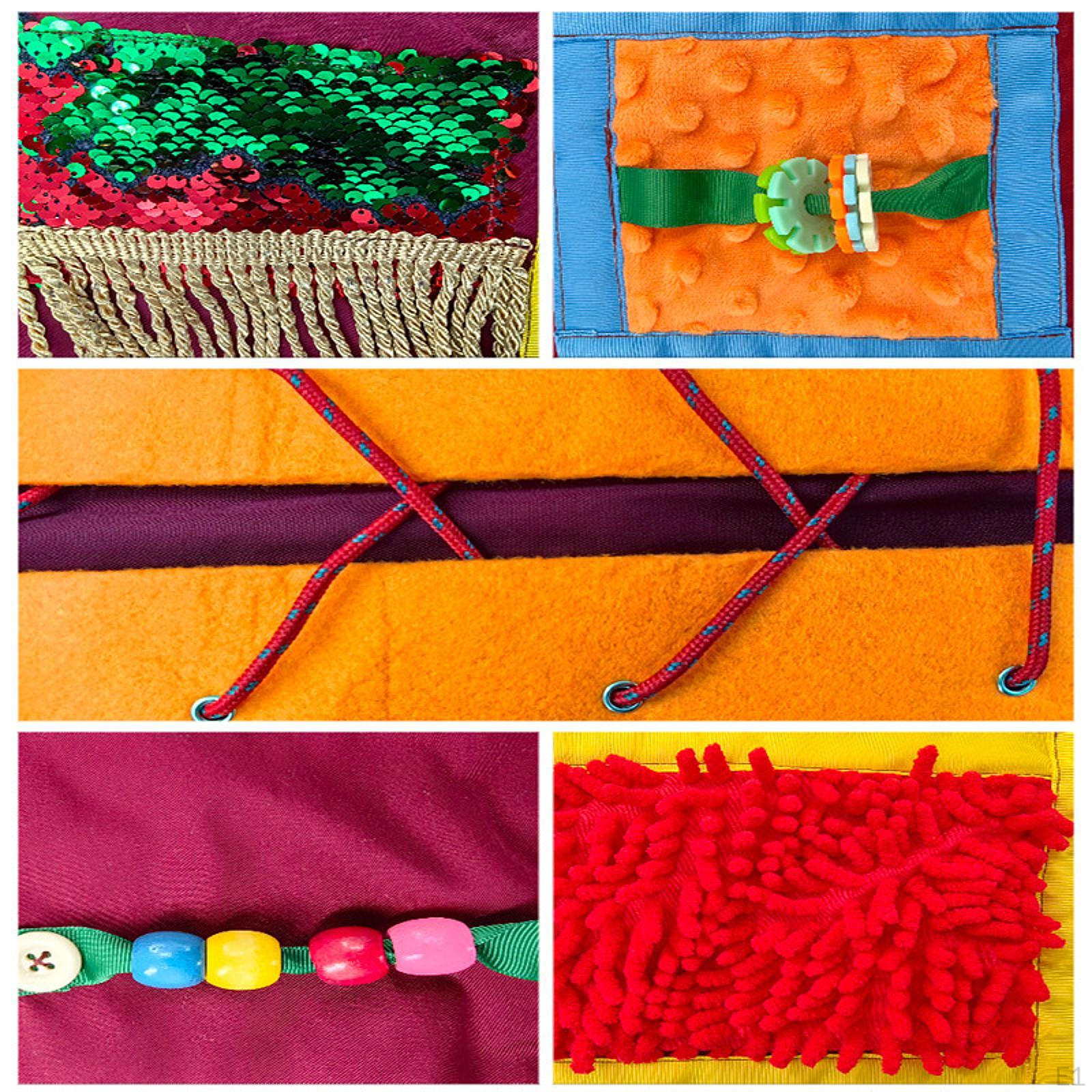 Сенсорный фартук. Фартук для занятий. Одеяло Fidget Blanket. Сенсорное одеяло. — фото 3