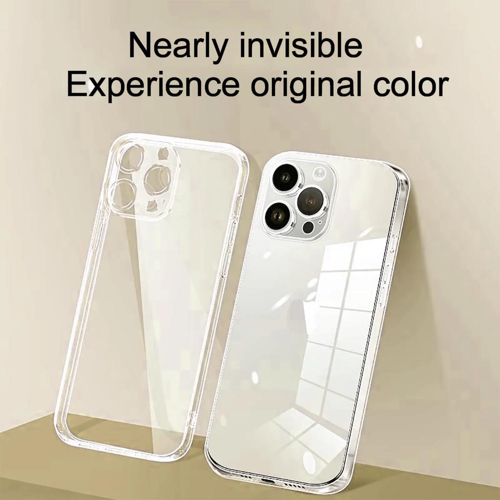 Crystal clear caso for iPhone 14 12 13 15 11 Pro X XS Max 8 7 plus ultra thin Fit Protective silicone Transparent soft Case