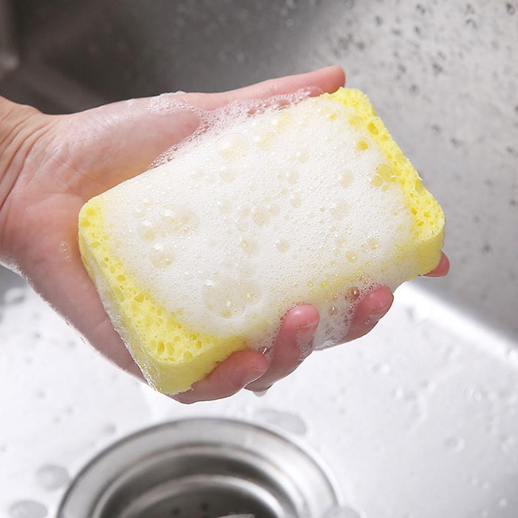40pcs Kitchen Cleaning Sponge Natural Wood Pulp Cotton Dishwashing Sponges Cleaner for Kitchen Bathroom Cleaning Tools