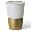 Transparent Ajiro Wooden Made In Japan J-kitchens Ultra-Thin Tumbler, Gold, Pattern, 370ml, Box,