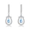 S925 Sterling Silver Earrings for Women Natural Crystal Stone Fashion Niche Girls Earrings Jewelry Gift