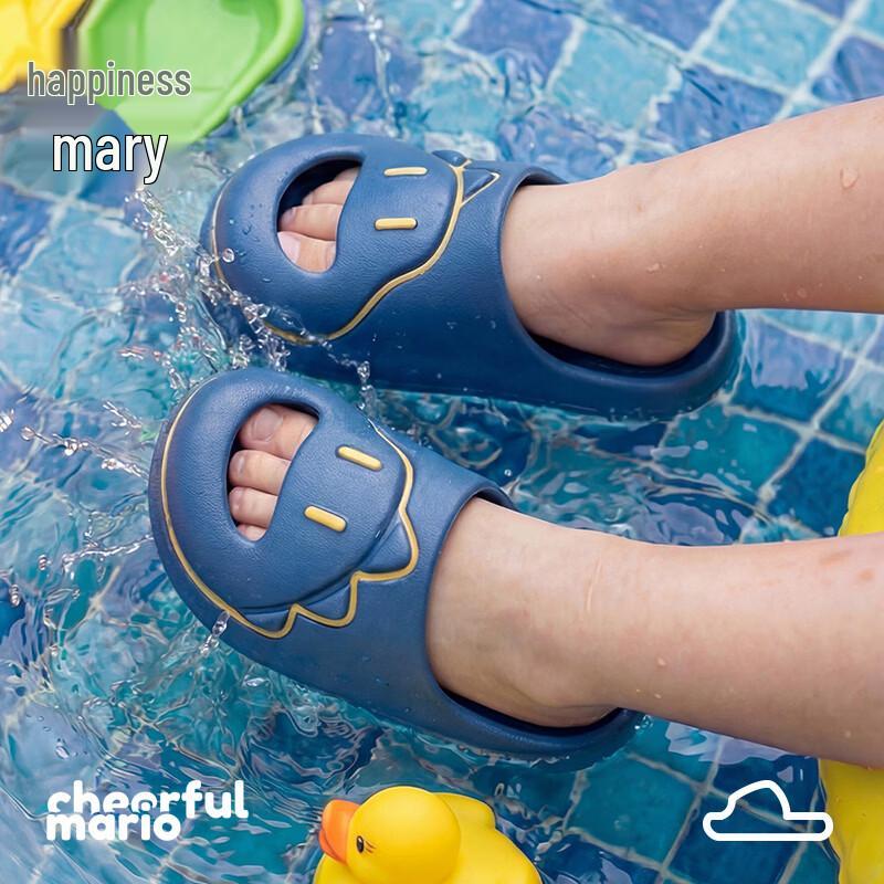Веселые детские тапочки с динозаврами Марио 220