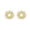 Metal Radial Irregular Sunflower Earrings Women'S Premium Polygon Three-Dimensional Hollow Earrings