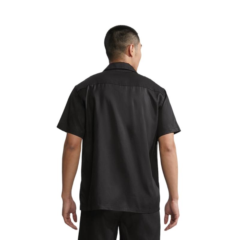 Calvin Klein Lycra Cool Button-Down Collar Comfortable Home Short Sleeve Pajama Top Men tops Space-Black NM1819001