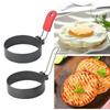 Rund Omelettform Nonstick Fällbart Handtag Omelettpanna Förtjockat Köksredskap för Enkel Äggtillagning