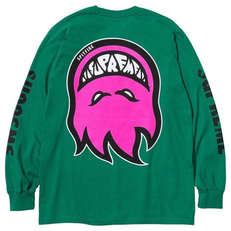 Supreme x Spitfire L/S Tee Light Pine S