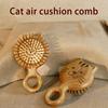 Cat Shape Air Cushion Brush Wooden Scalp Massager Brush Hair Growth Head Relaxation