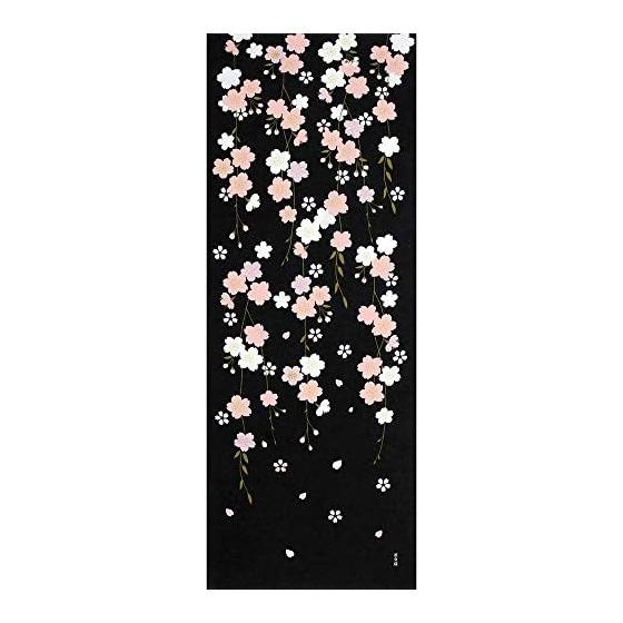 Hamamonyo Tenugui - Weeping Cherry Blossoms