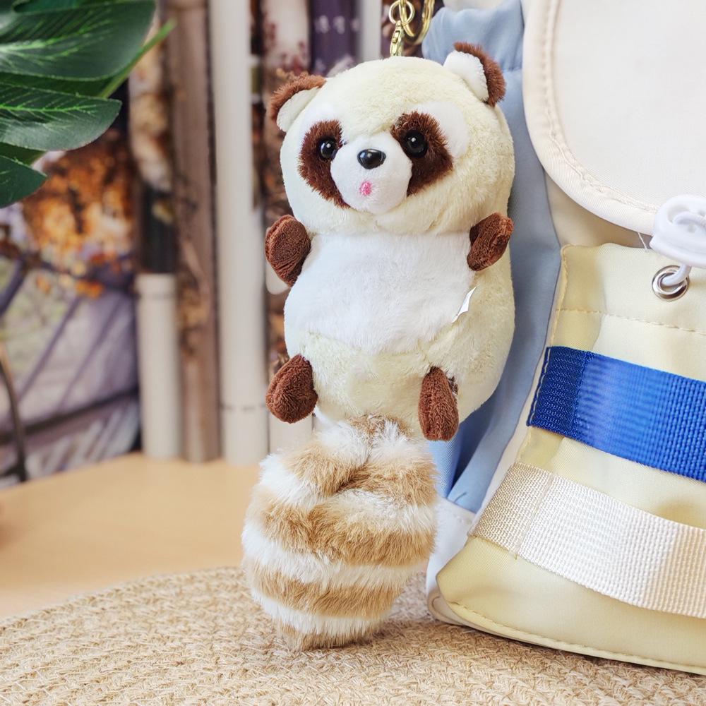 Кросс-бордер Милый Плюшевый Енот Сумка Шарм Подвеска Ball Chain